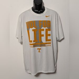Men's Nike Tennessee Volunteers Dri Fit Shirt Vol For Life White Size XL